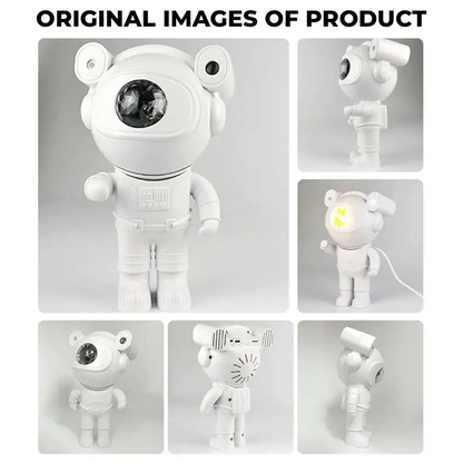 Astronaut Galaxy Projector Light – 360° Rotating Star Night Lamp with Remote Control & Nebula Effects