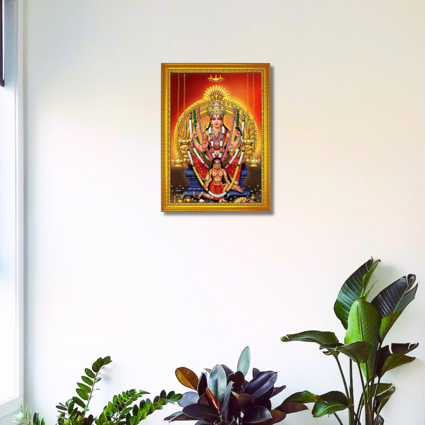 "Attukal Bhagavathy Amman" 8X12 Inches Glassy Finish Photo Frame