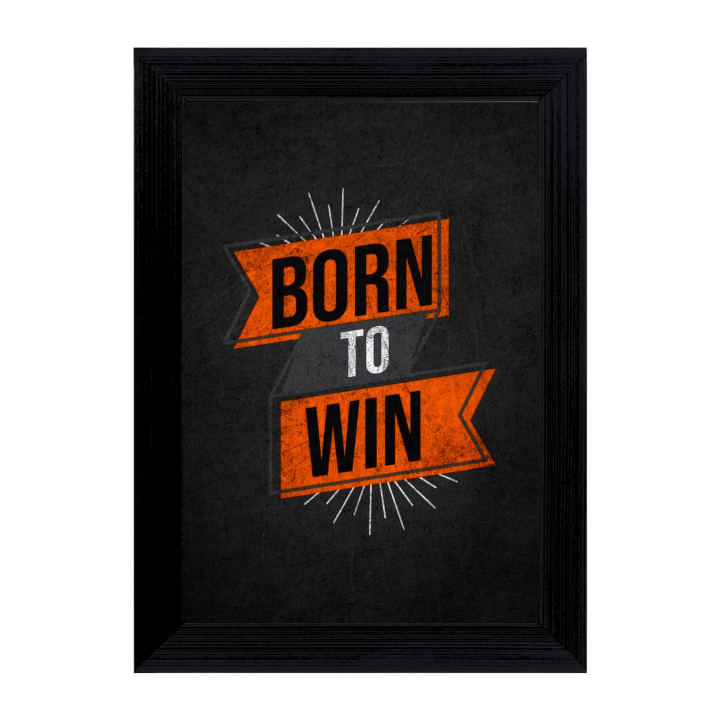 "Born to Win" 4x6 Inches Matte Finish Inspirational Quote Table Top Photo Frame