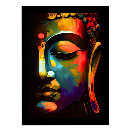 Buddha Art 12x18 Glassy Finish Photo Frame - Tranquil Decor for Your Space