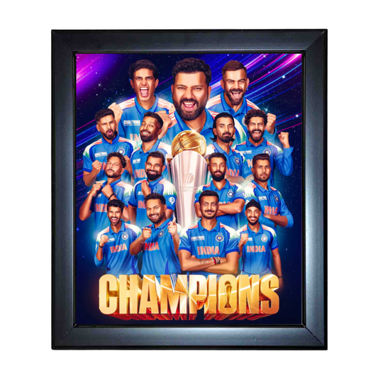 "Champions Trophy 2025 Team INDIA" 10X12 Inches Matte Finish Photo Frame