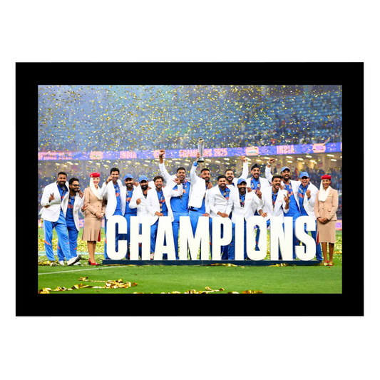 "Champions Trophy 2025 Team INDIA" 18X12 Inches Matte Finish Photo Frame