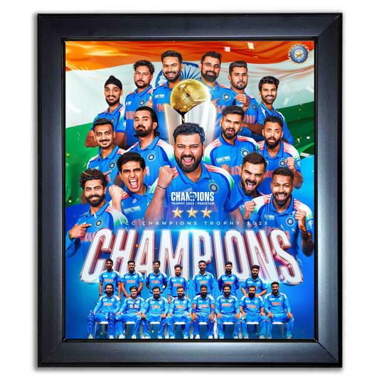 "Champions Trophy Winning Team INDIA" 10X12 Inches Matte Finish Photo Frame