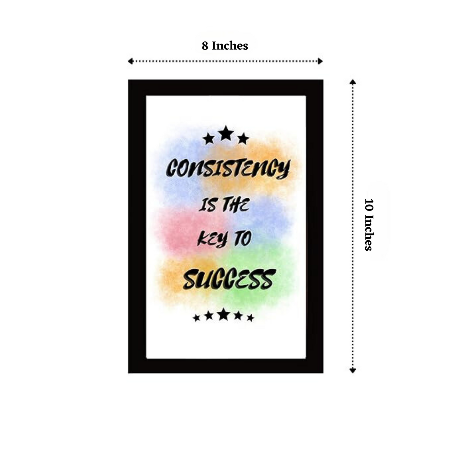 "Consistency is the key to success" Inspirational Quote 8x12 Matte Finish Photo Frame