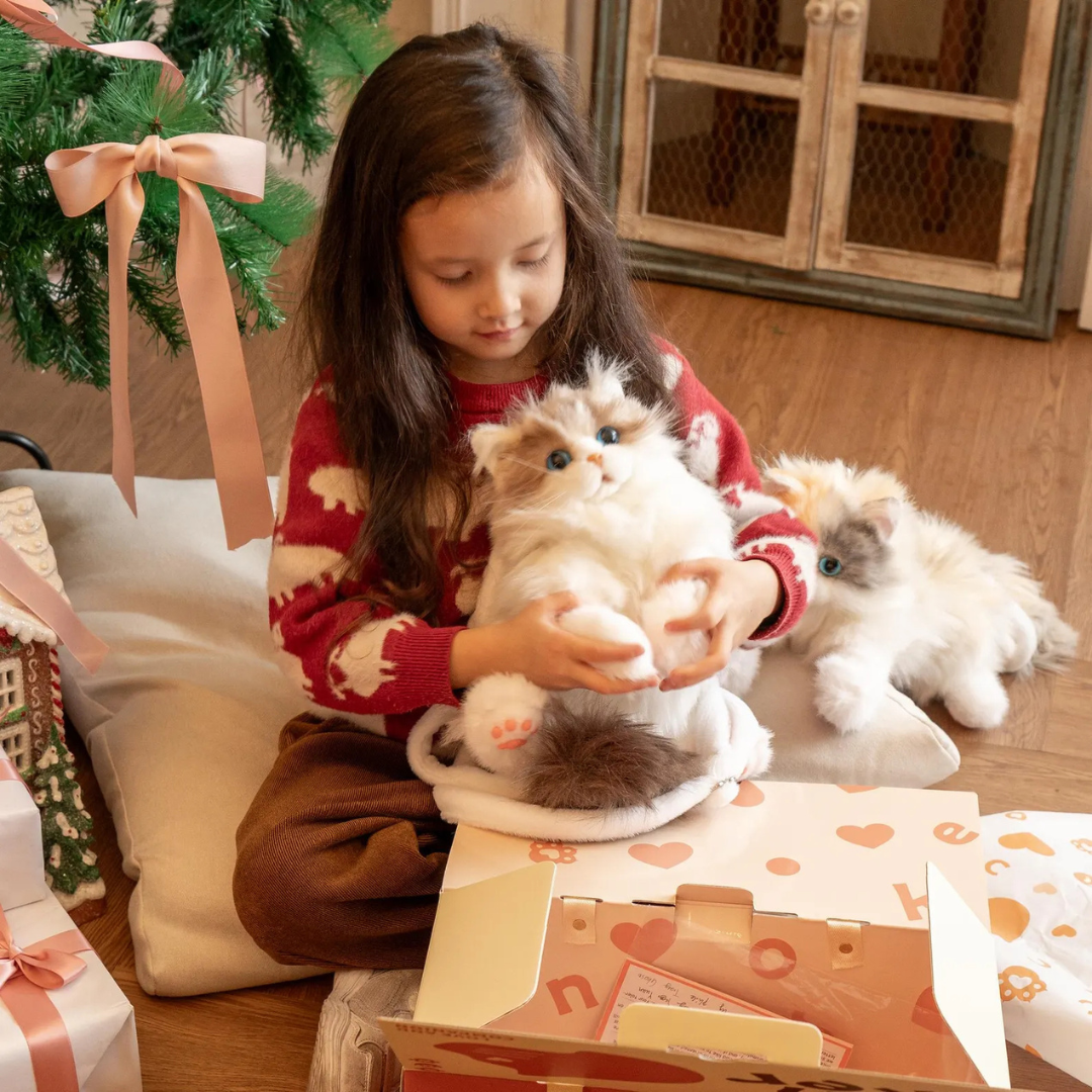 Cute Cat Plush Backpack for Kids & Girls
