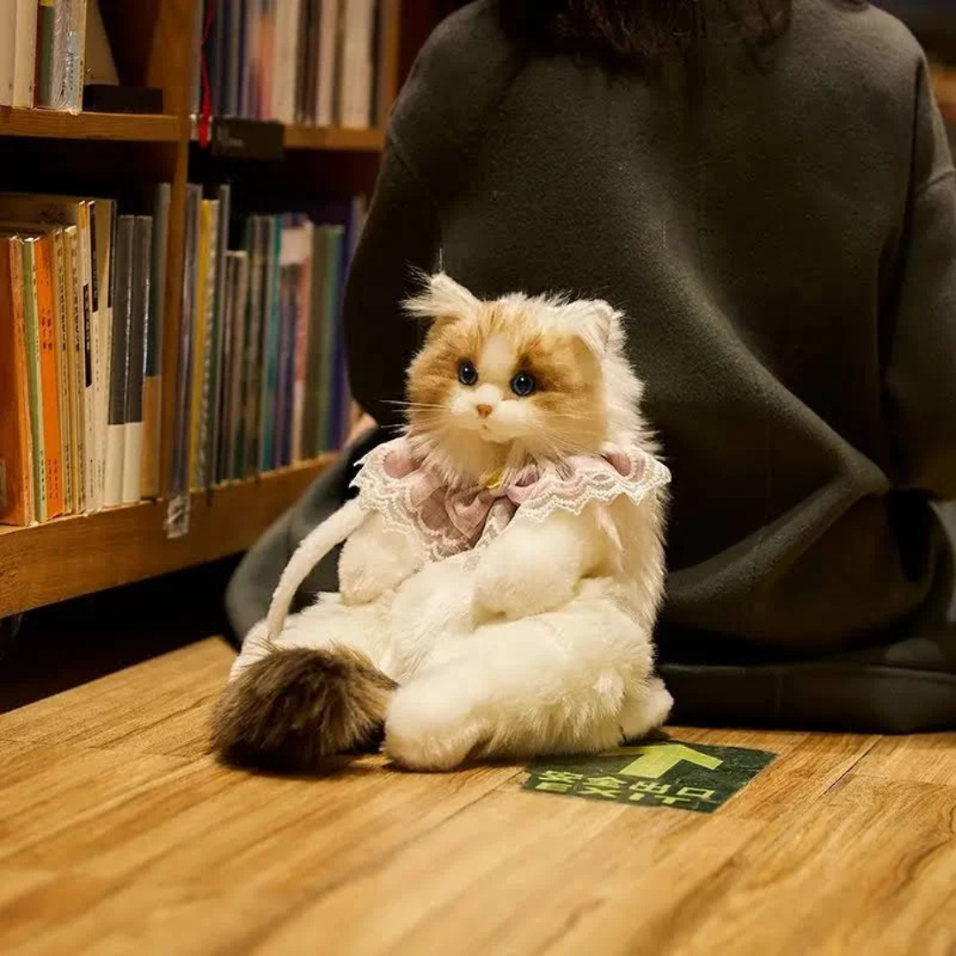 Cute Cat Plush Backpack for Kids & Girls