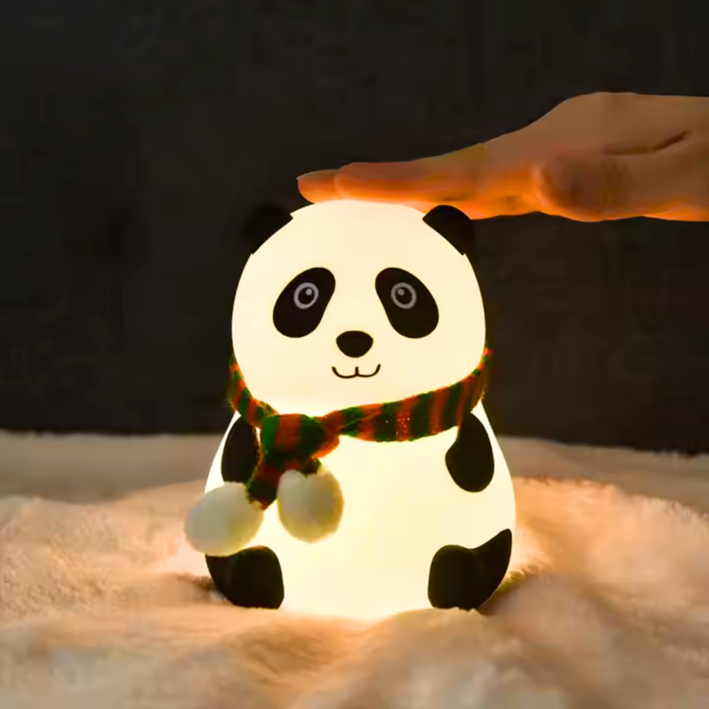 Cute Panda Tap Control and Rechargeable Silicone Night Lamp