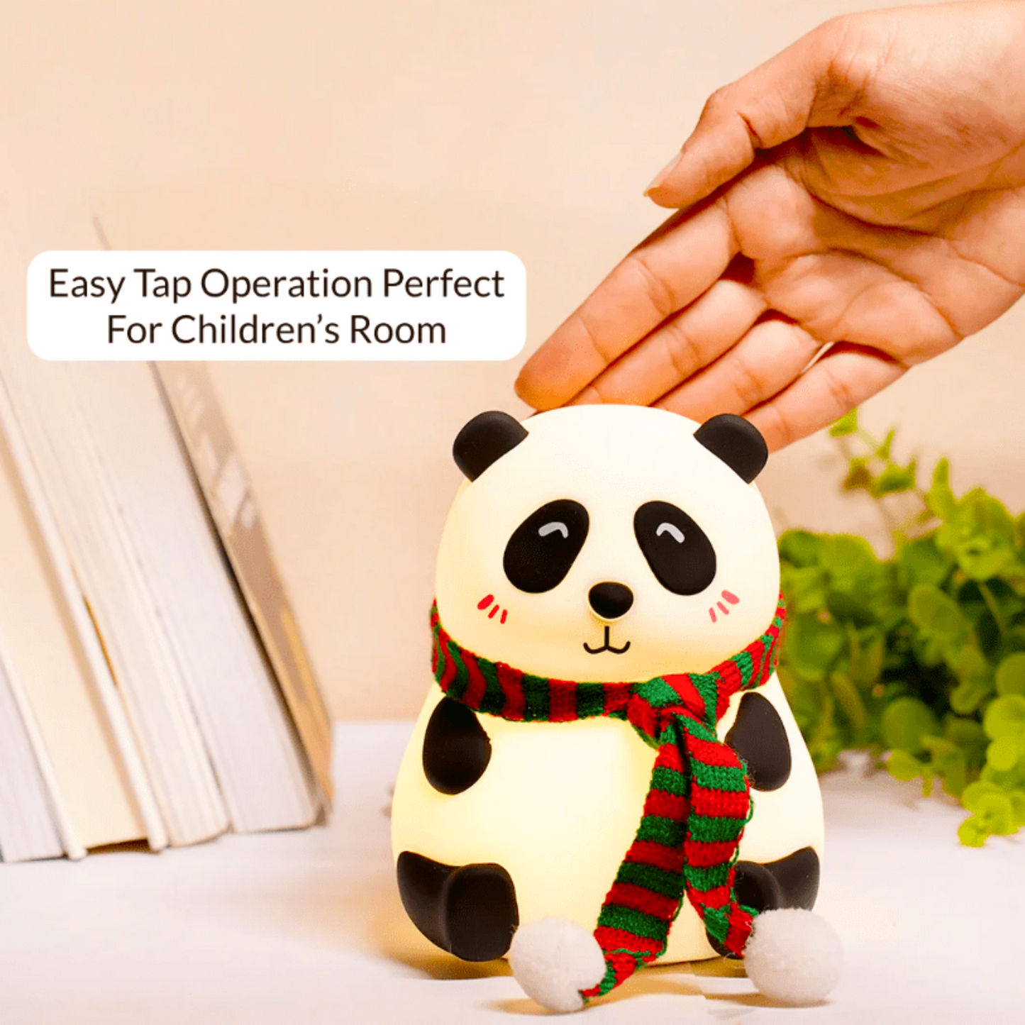 Cute Panda Tap Control and Rechargeable Silicone Night Lamp