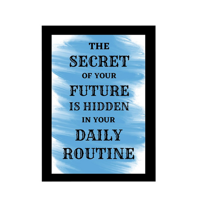 "Daily Routine Wisdom" Inspirational Quote 8x12 Photo Frame