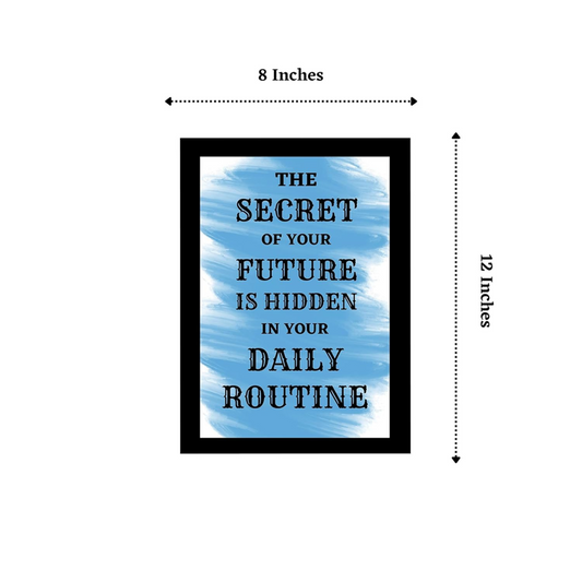 "Daily Routine Wisdom" Inspirational Quote 8x12 Photo Frame