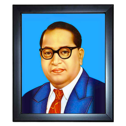 "Dr.B.R.Ambedkar" 10x12 Inches Glassy Finish Photo Frame – Iconic Wall Decor for Home & Office
