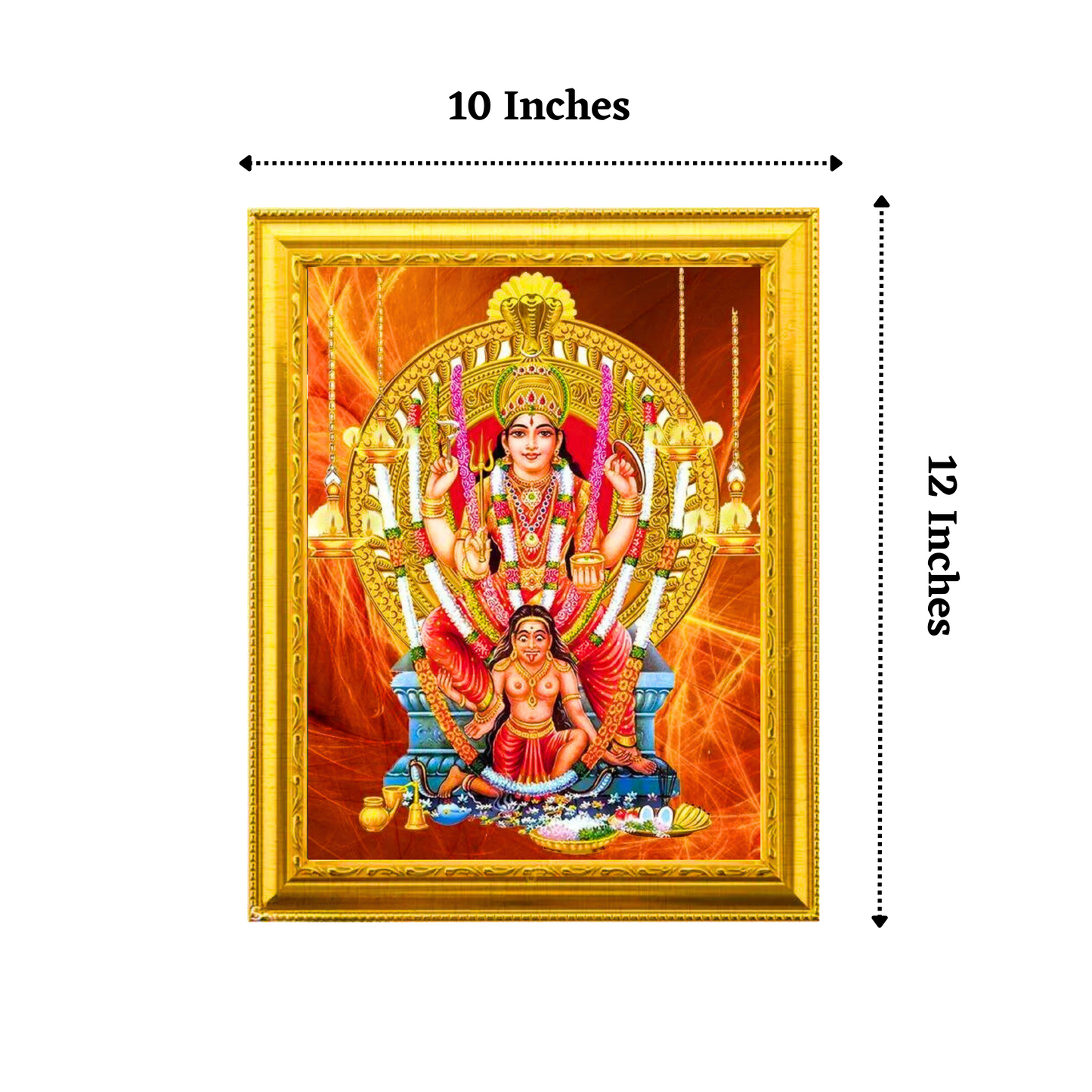 "Attukal Bhagavathy Amman" 10X12 Inches Glassy Finish Photo Frame