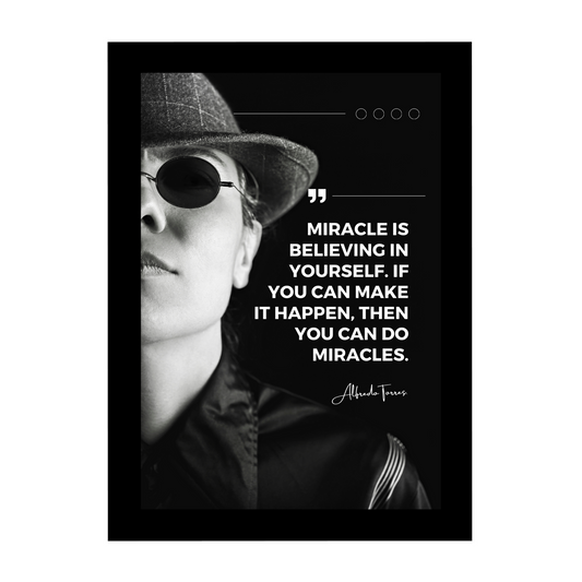 "Believe in Yourself" 8x12 Inches Matte Finish Inspirational Quote Photo Frame by Alfredo Torres