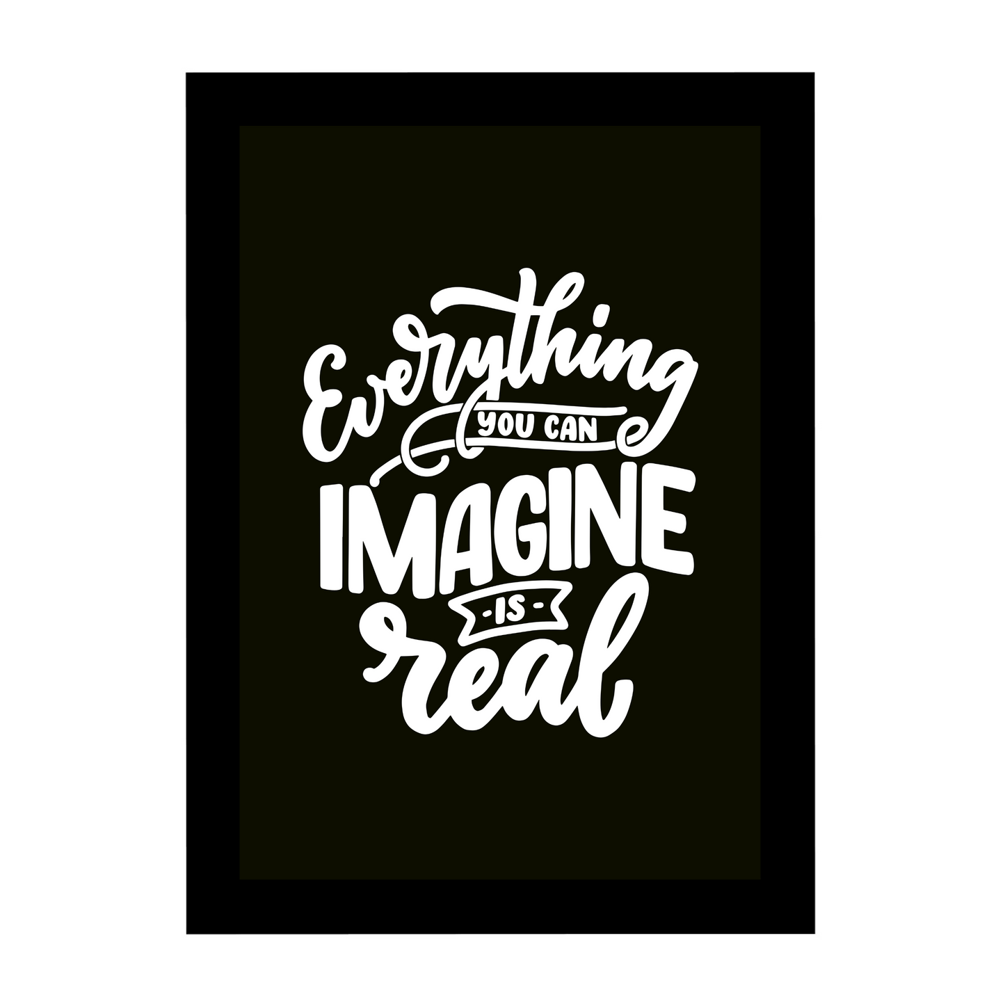 "Everything You Can Imagine is Real" 8x12 Inches Matte Finish Inspirational Quote Photo Frame