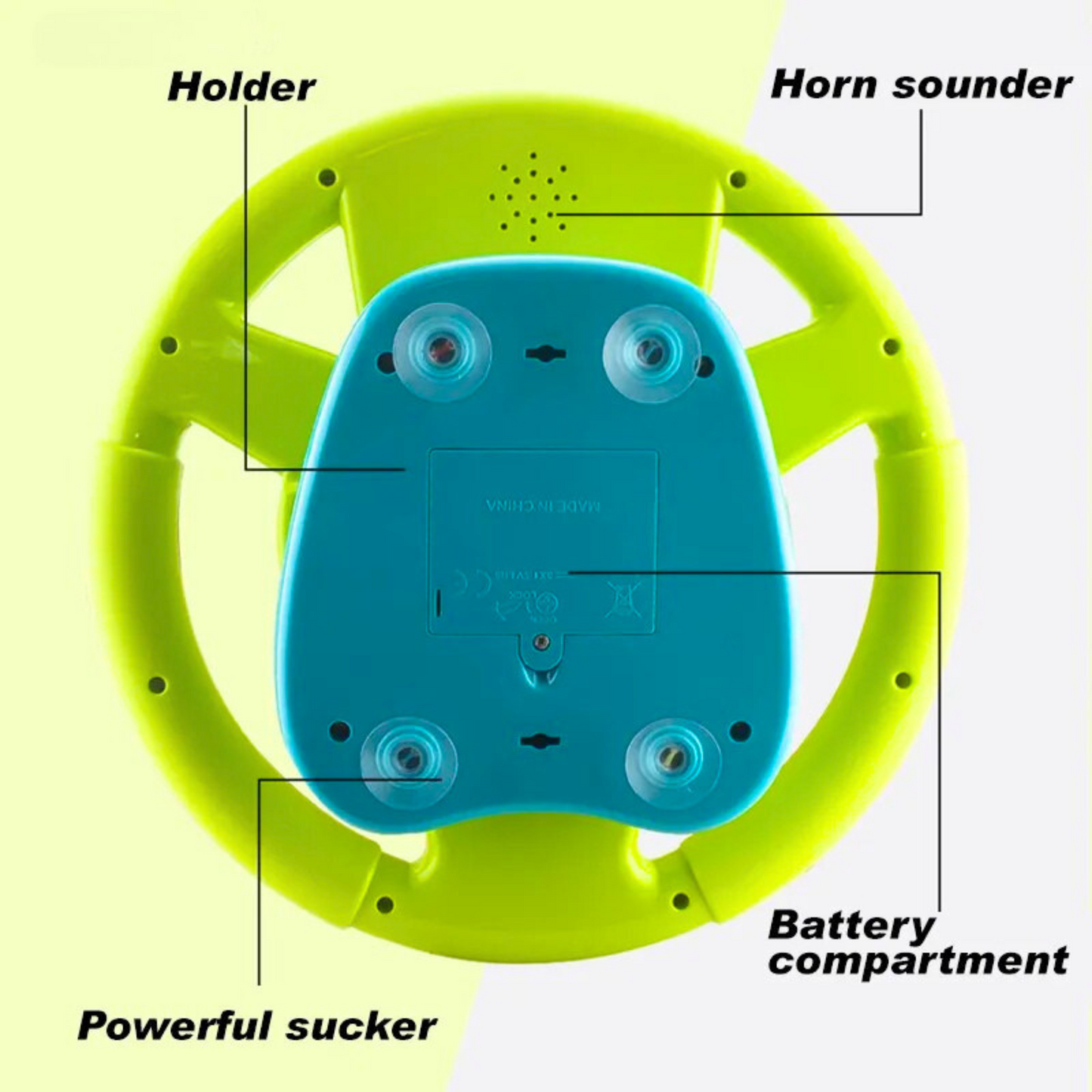 Driving Steering Wheel Toy with Music, Lights & Car Sounds