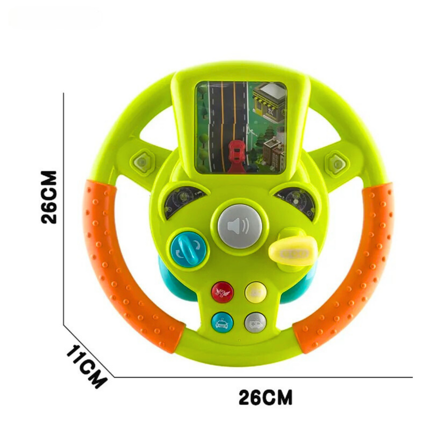 Driving Steering Wheel Toy with Music, Lights & Car Sounds