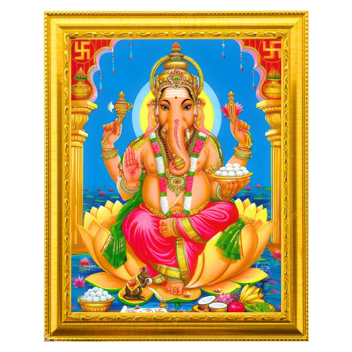 Ganesha 10x12 Inches Glassy Finish Photo Frame