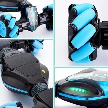 Gesture Sensing RC Stunt Car – 360° Rotating Off-Road Remote Control Toy with Dual Control Mode, Lights & Music