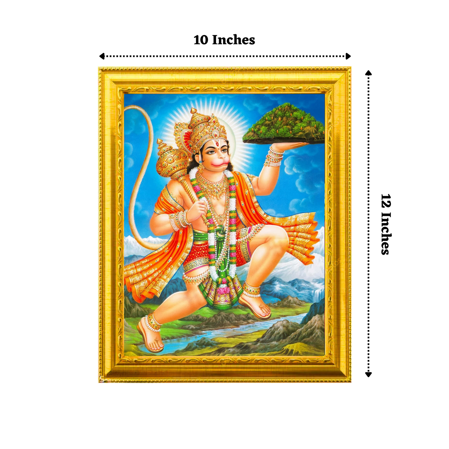 "Hanuman" 10x12 Inches Glassy Finish Photo Frame