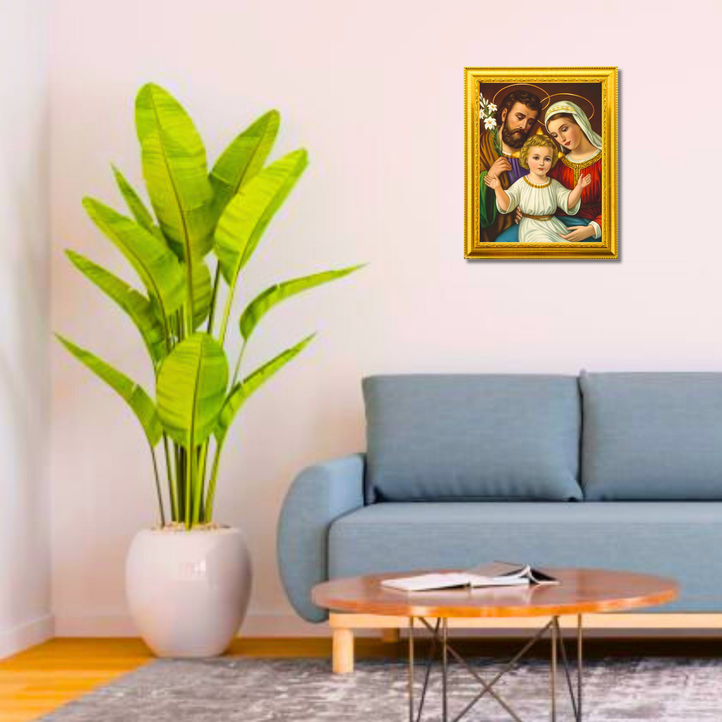 Holy Family Jesus 10x12 Glassy Finish Photo Frame