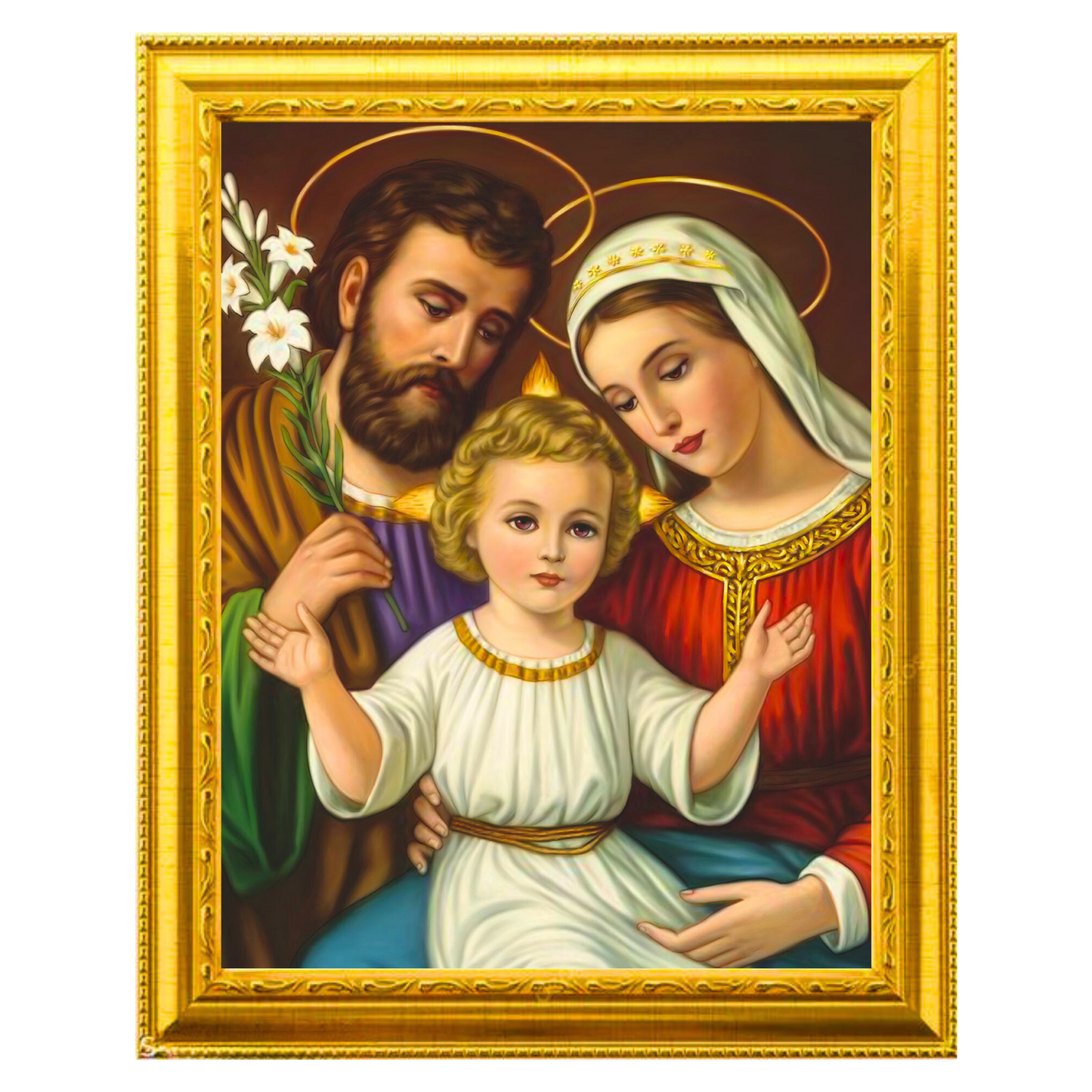 Holy Family Jesus 10x12 Glassy Finish Photo Frame