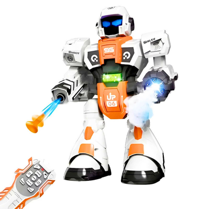 Intelligent Remote Control Robot Toy with Spray, Lights & Sound | Multi-Function RC Robot with Shooting Action for Kids 3+ Years