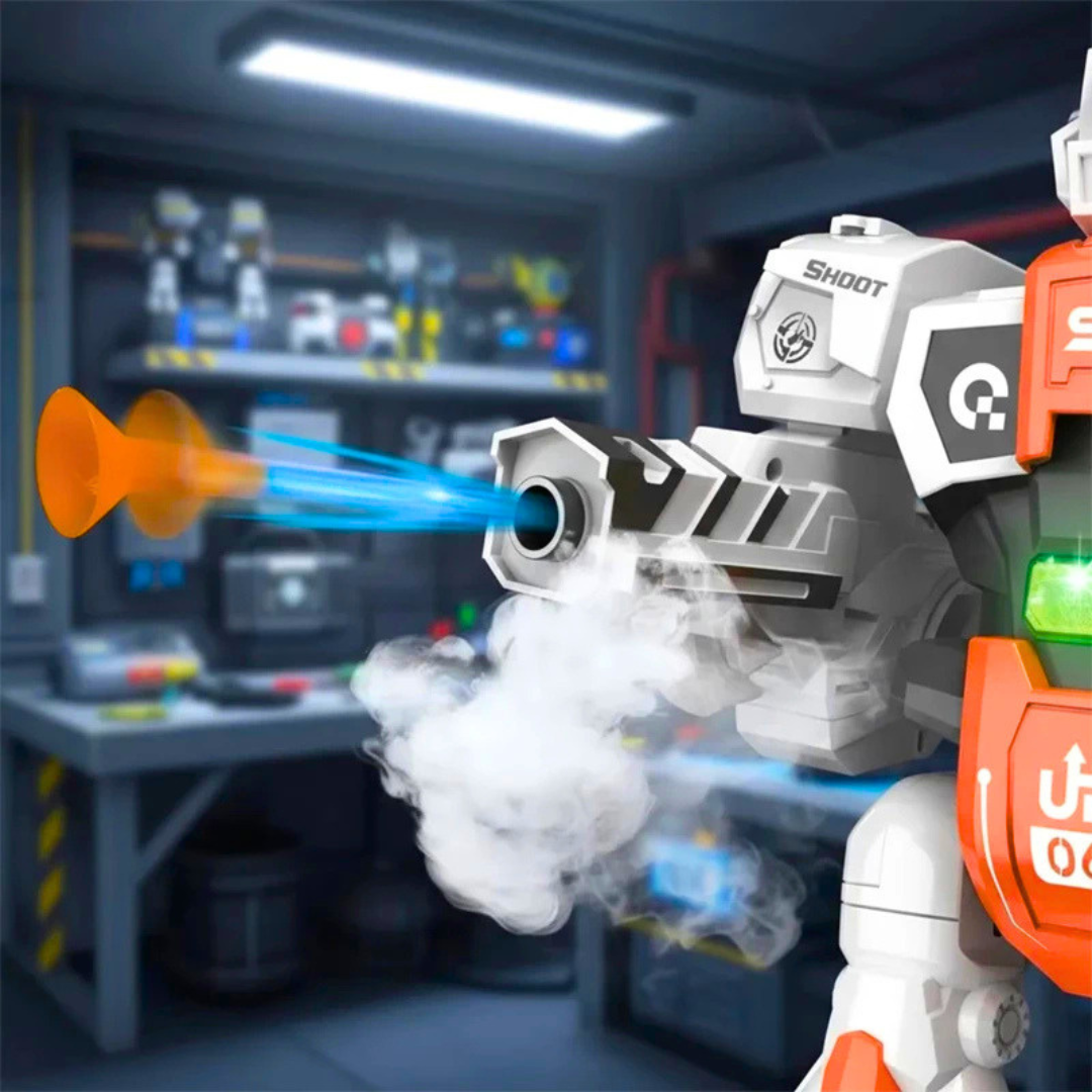 Intelligent Remote Control Robot Toy with Spray, Lights & Sound | Multi-Function RC Robot with Shooting Action for Kids 3+ Years