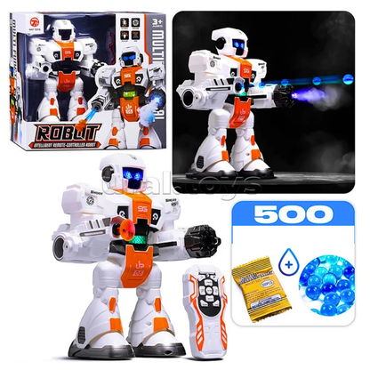 Intelligent Remote Control Robot Toy with Spray, Lights & Sound | Multi-Function RC Robot with Shooting Action for Kids 3+ Years