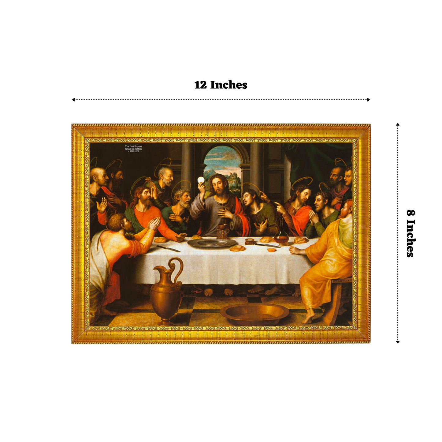 Jesus Last Supper 12x8 Glassy Finish Photo Frame