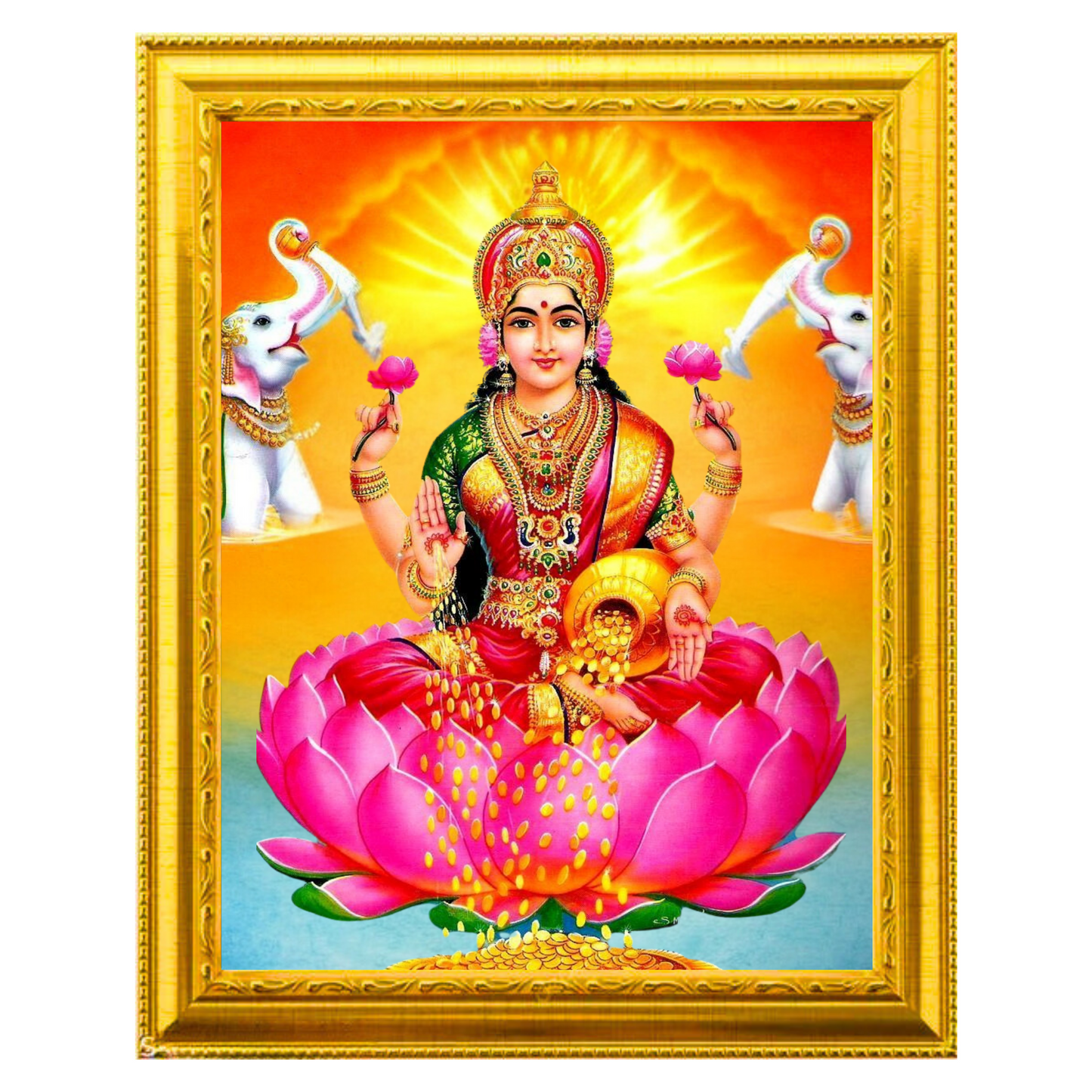 "Lakshmi Devi" 10x12 Inches Glassy Finish Photo Frame