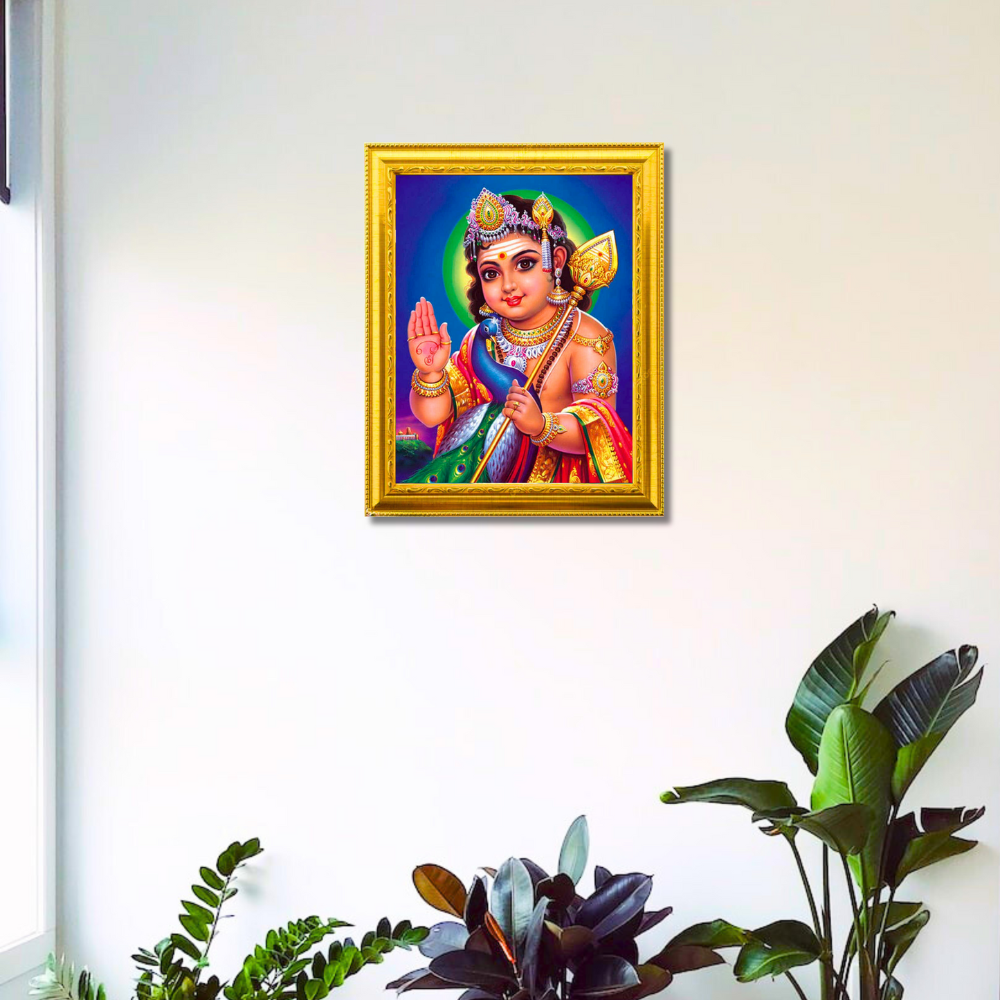 "Lord Murugan" 10x12 Inches Glassy Finish Photo Frame