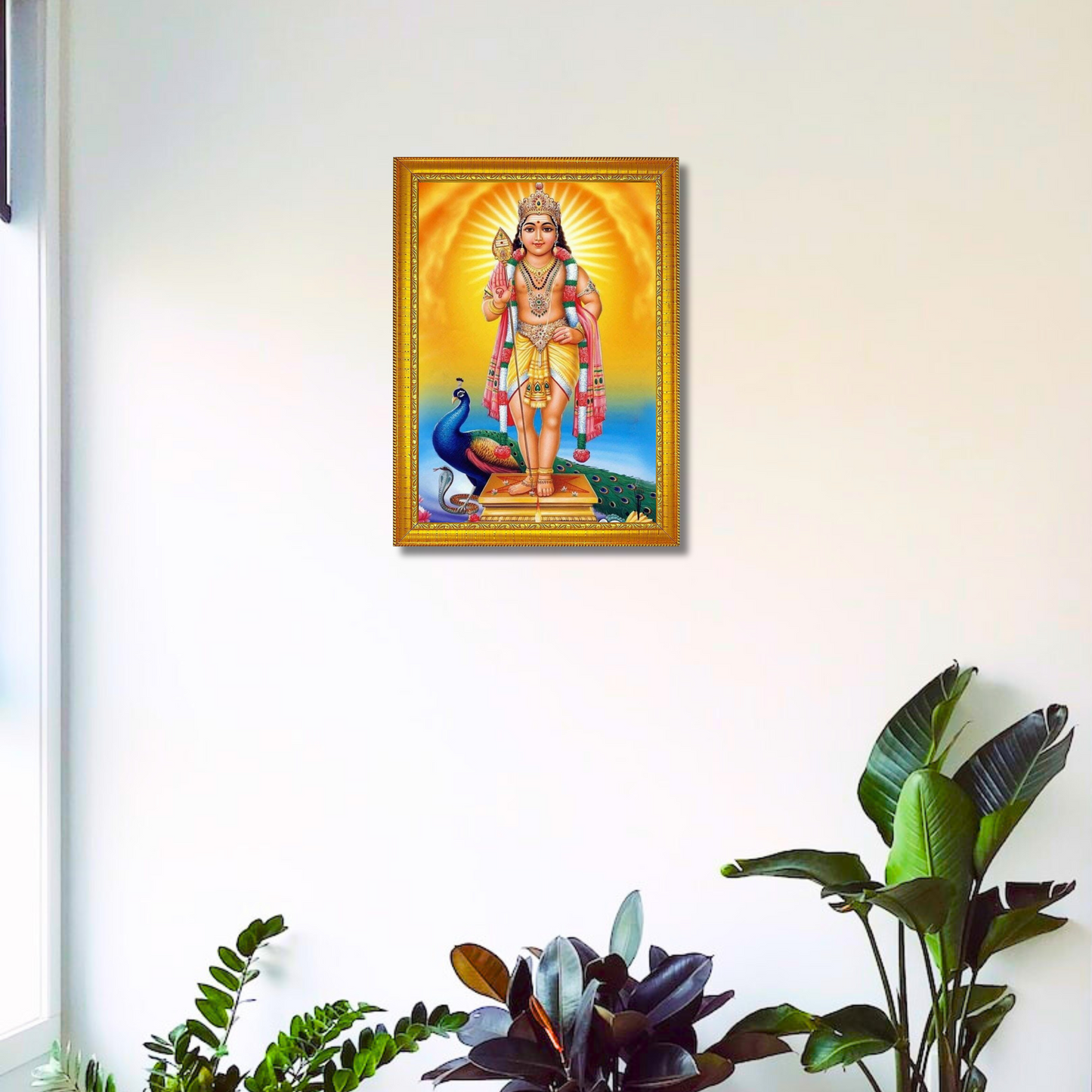 "Lord Murugan" 8X12 Inches Glassy Finish Photo Frame