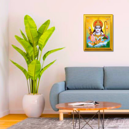 "Lord Shri Ram" 12x15 Inch Glassy Finish Photo Frame - Divine Decor for Your Home
