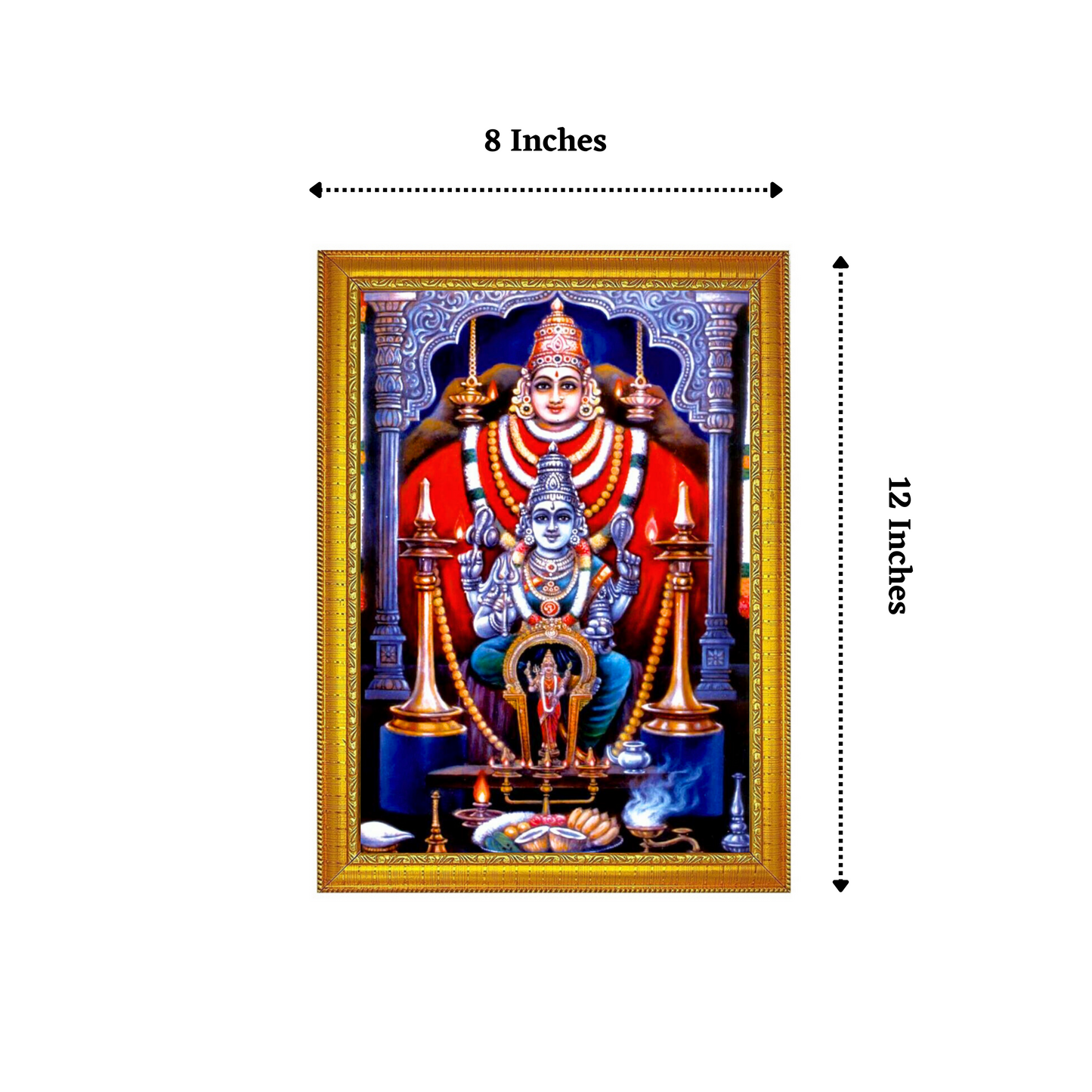 "Mandaikadu Bhagavathy Amman" 8X12 Inches Glassy Finish Photo Frame