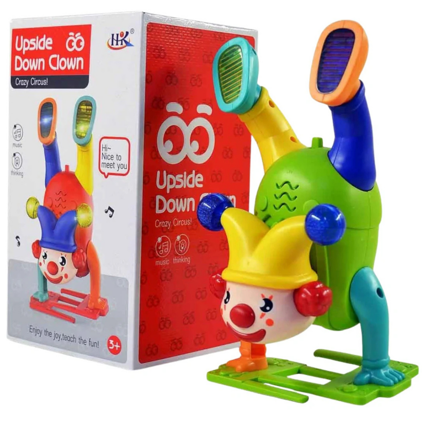 Musical Upside Down Clown Toy for Kids