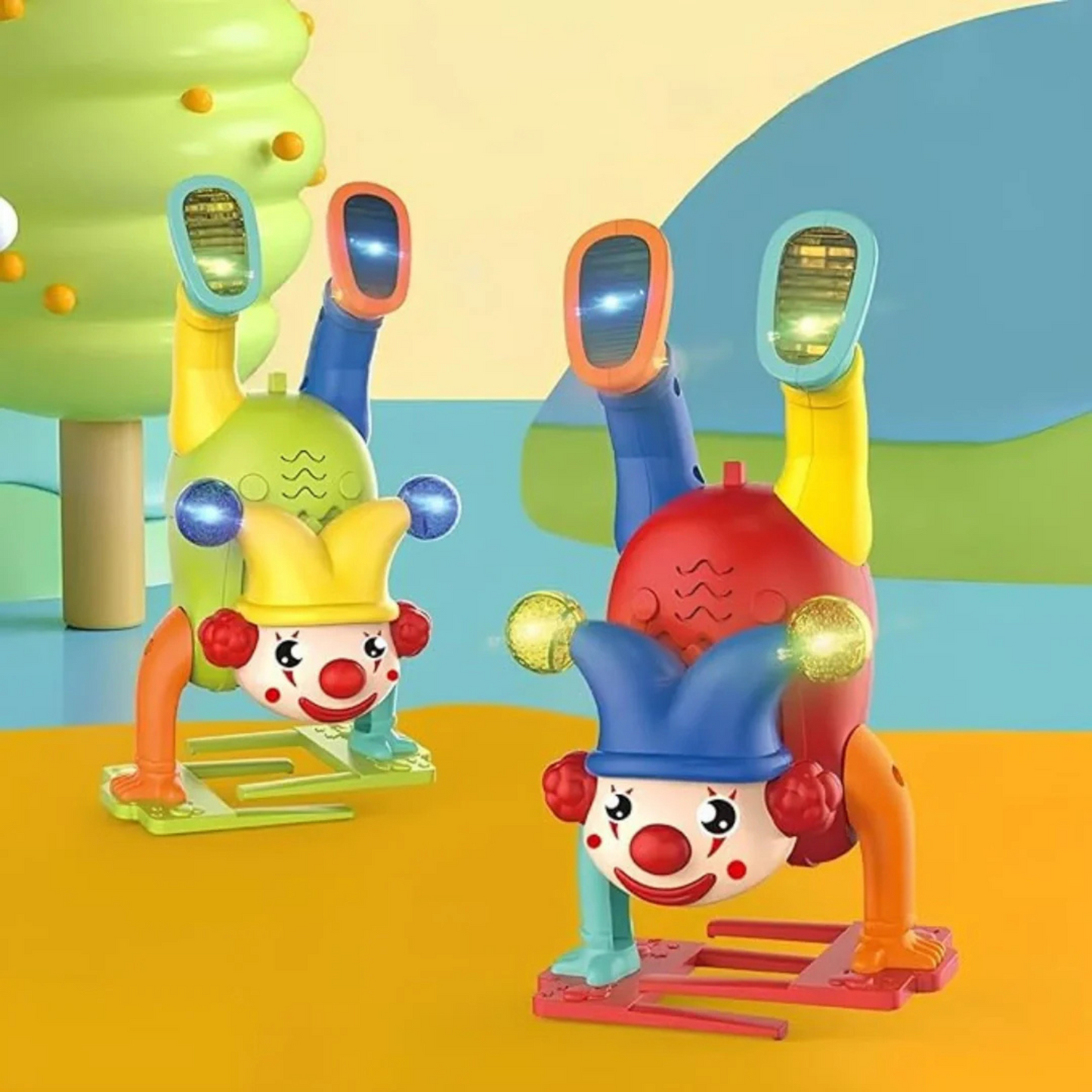Musical Upside Down Clown Toy for Kids
