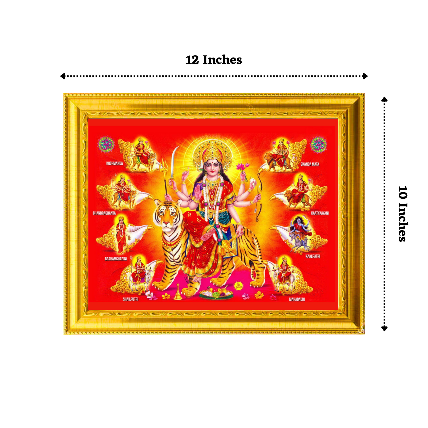 "Navarathiri - Nine Avatars and Durga Ma" 12x10 Inches Glassy Finish Photo Frame