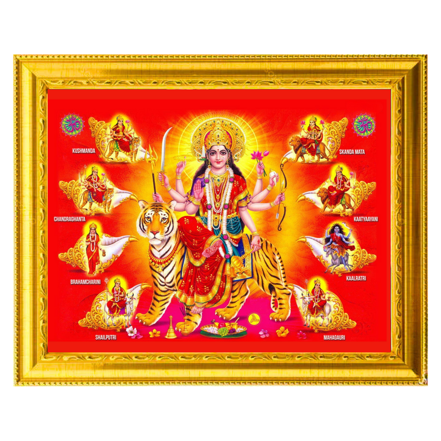 "Navarathiri - Nine Avatars and Durga Ma" 12x10 Inches Glassy Finish Photo Frame