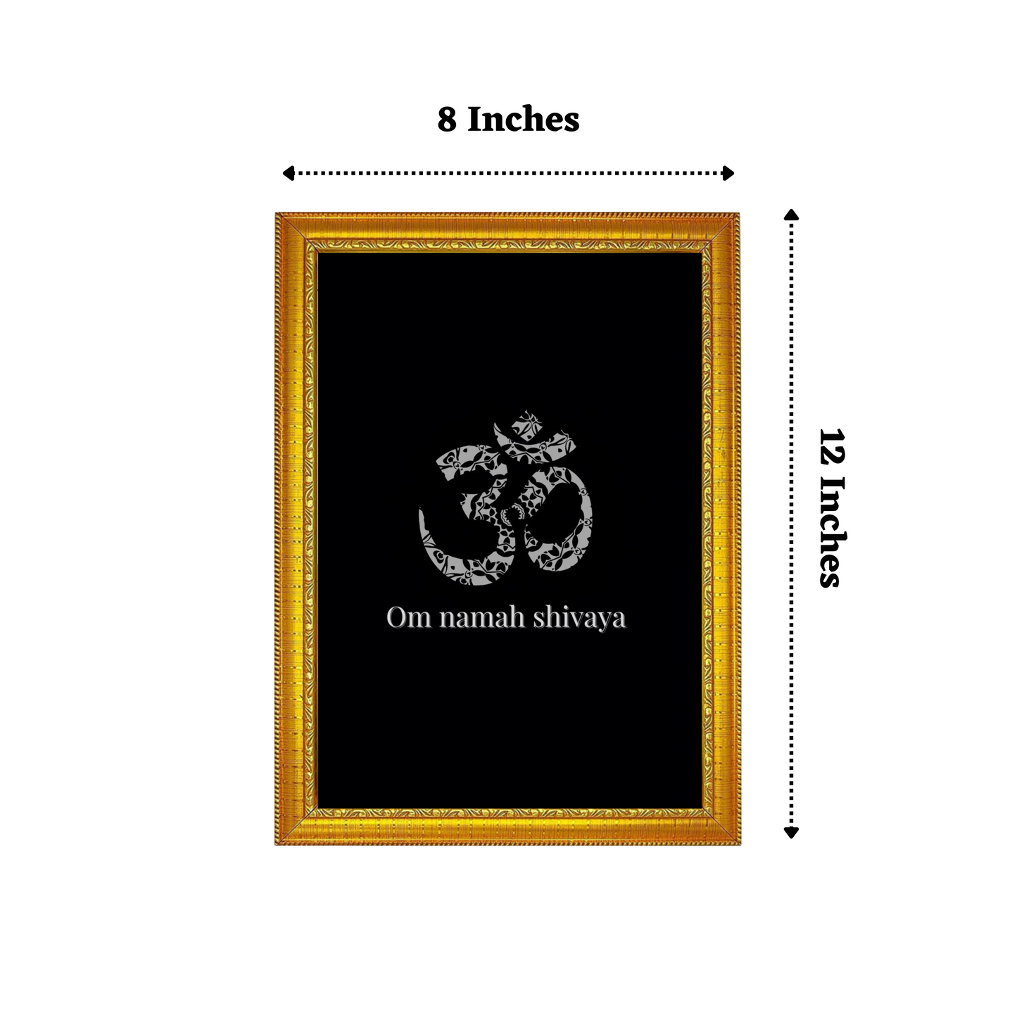 "OM Symbol and Om Namah Shivaya" 8x12 Inches Glassy Finish Photo Frame