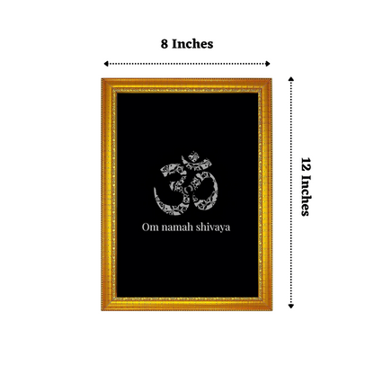 "OM Symbol and Om Namah Shivaya" 8x12 Inches Glassy Finish Photo Frame