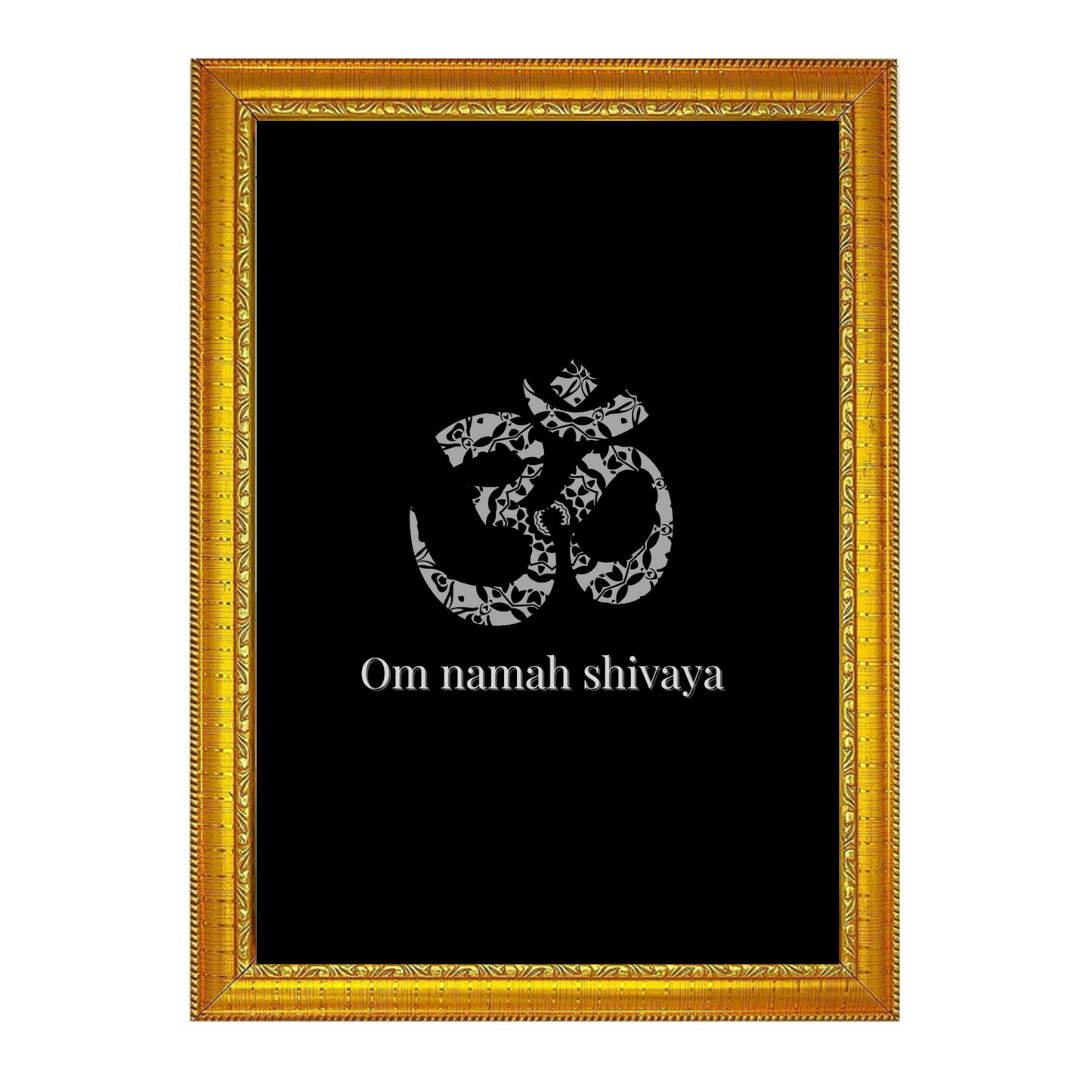 "OM Symbol and Om Namah Shivaya" 8x12 Inches Glassy Finish Photo Frame