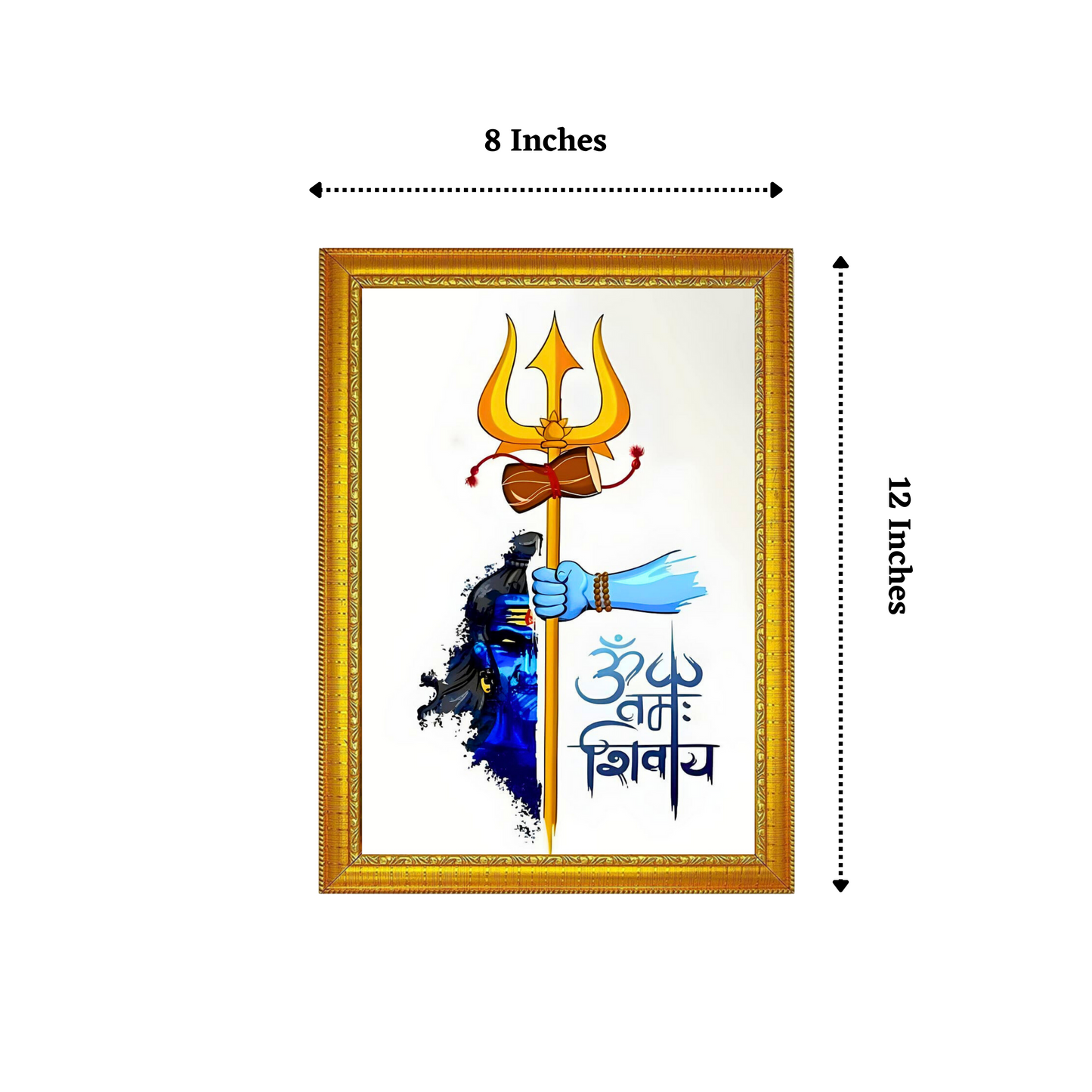 "Om Namah Shivaya, Sivan" Hindi 8x12 Inches Glassy Finish Photo Frame