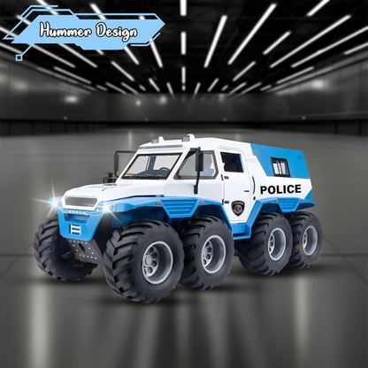 PUBG Police Tank 8-Wheel Off-Road Remote Control Car | 1:16 Scale RC Police Vehicle with LED Lights & 5-Channel Control | Toy Car for Kids 3+ Years