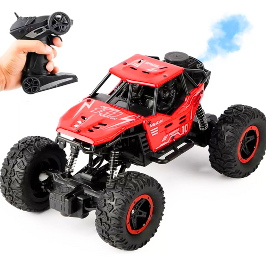 RC Monster Truck Toy – Off-Road Car with Mist Smoke & LED Lights | Rechargeable