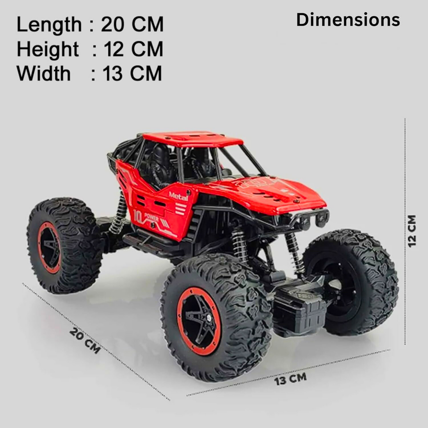 RC Monster Truck Toy – Off-Road Car with Mist Smoke & LED Lights | Rechargeable