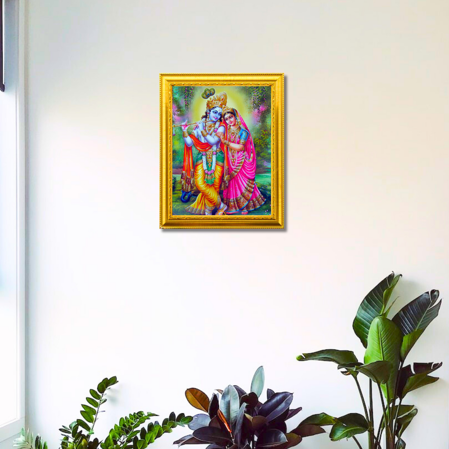 "Radha Krishna" 10x12 Inches Glassy Finish Photo Frame