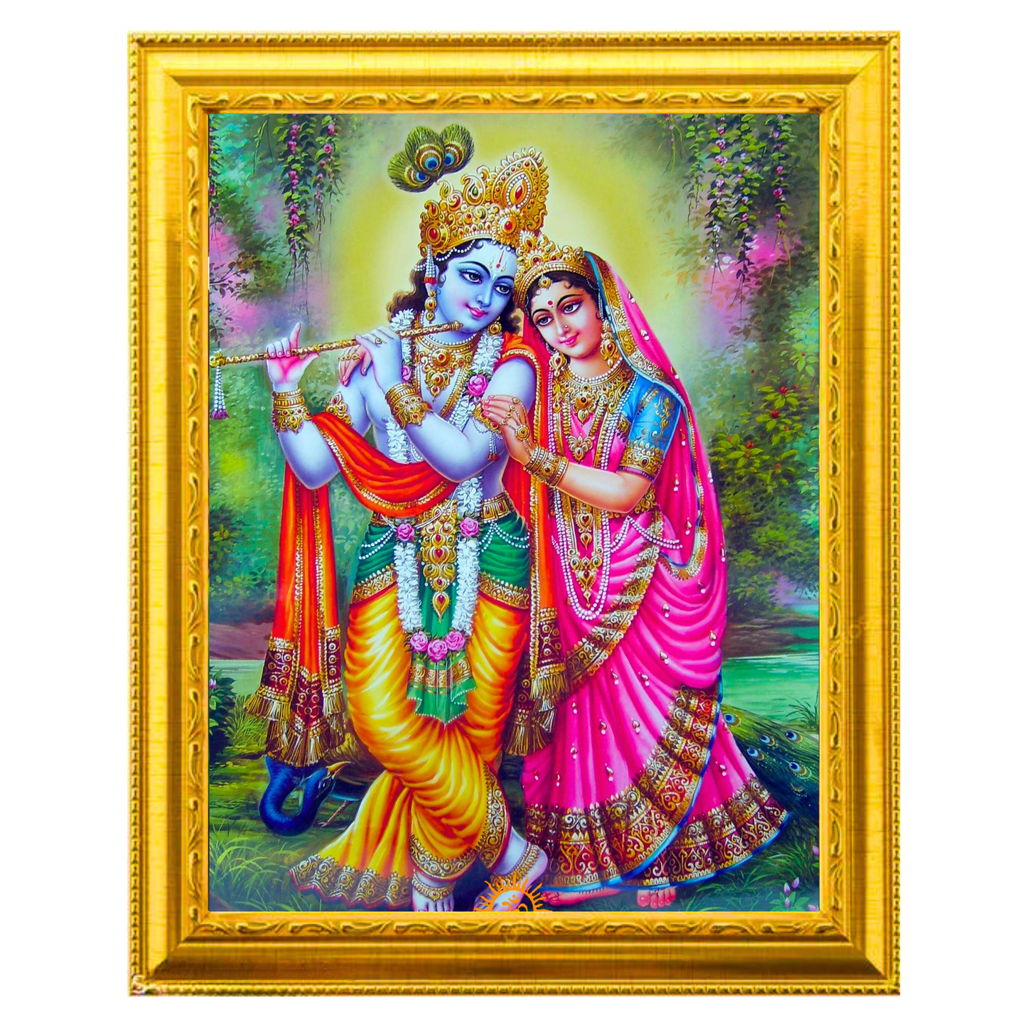 "Radha Krishna" 10x12 Inches Glassy Finish Photo Frame