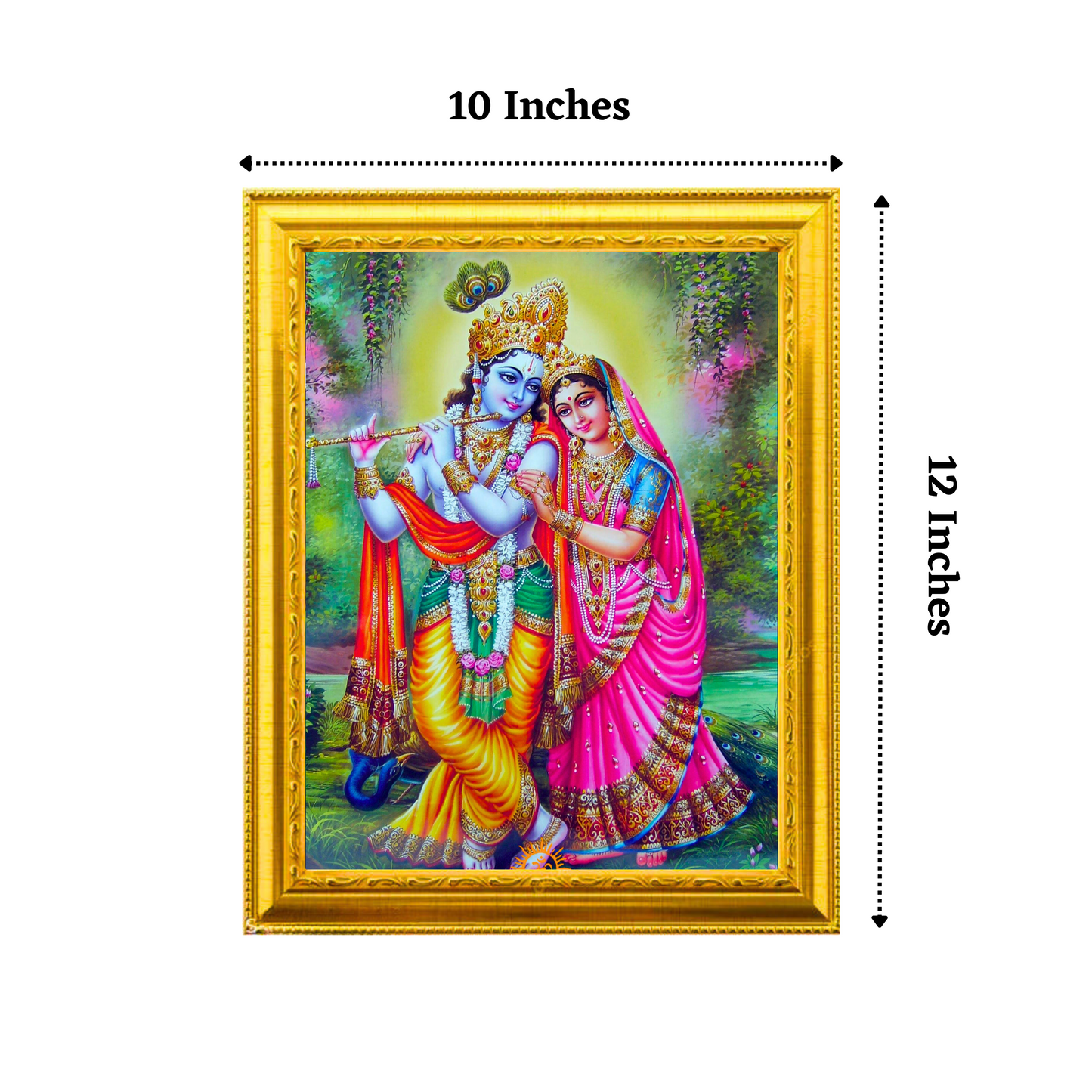 "Radha Krishna" 10x12 Inches Glassy Finish Photo Frame