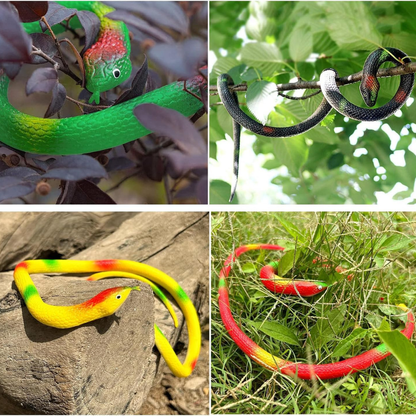 Realistic Rubber Snake Toy (Pack of 4)