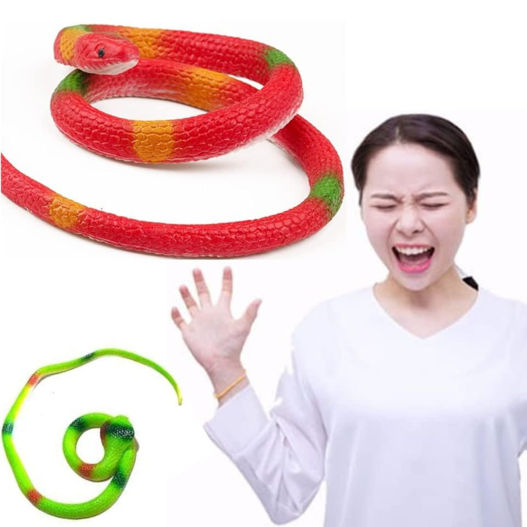 Realistic Rubber Snake Toy (Pack of 4)